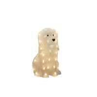 LED Kerstfiguur acryl zittende hond - Konstsmide