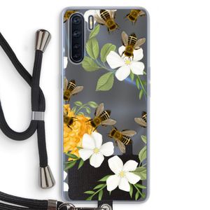 No flowers without bees: Oppo A91 Transparant Hoesje met koord