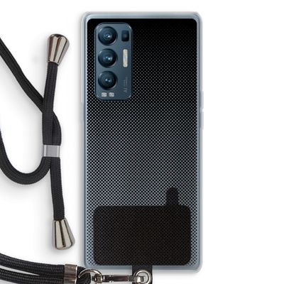 Musketon Halftone: Oppo Find X3 Neo Transparant Hoesje met koord