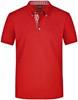 James & Nicholson JN964 Men´s Plain Polo - Red/Red/White - XL