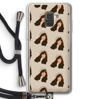 Bonjour mon amour: Samsung Galaxy A8 (2018) Transparant Hoesje met koord