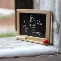 Doll House miniatuur accessoires houten Blackboard model speelgoed