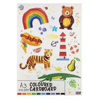 Creative Craft Group Gekleurd karton a3, 10 vellen - 10 kleuren, 300 gsm