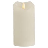 Leen Bakker - LED Kaars Rustiek - Off-white - 15xØ7,6 Cm - Paraffine - Crème