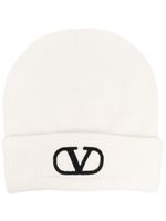 Valentino Garavani bonnet VLOGO Signature en laine - Blanc - thumbnail