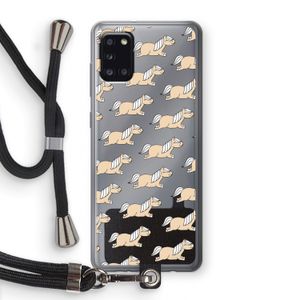 Ponys: Samsung Galaxy A31 Transparant Hoesje met koord