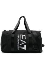 Ea7 Emporio Armani sac fourre-tout zippé à logo imprimé - Noir - thumbnail