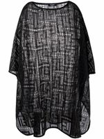 Balmain robe de plage à motif transparent - Noir