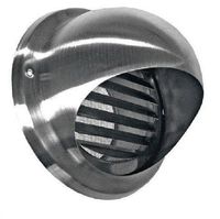 Bolrooster RVS Ø200mm met schoepen en muggengaas Bolrooster RVS Ø200mm met schoepen en muggengaas