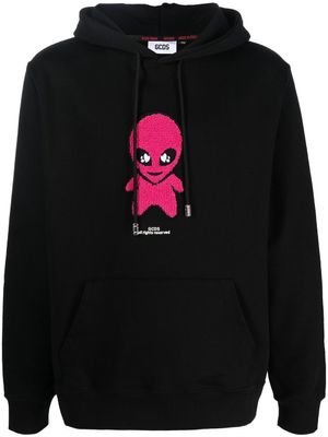 GCDS hoodie en coton à patch alien - Noir