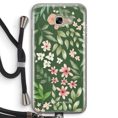 Botanical green sweet flower heaven: Samsung Galaxy A5 (2017) Transparant Hoesje met koord