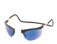 CliC Zonnebril rectangle Blauwe glazen - Zwart/Blauw