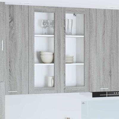 Hangkast Riga Grijs Sonoma 80 x 31 x 100 cm Bewerkt hout Hangkast Riga Grijs Sonoma 80 x 31 x 100 cm Bewerkt hout