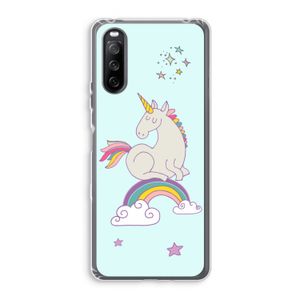 Regenboog eenhoorn: Sony Xperia 10 III Transparant Hoesje