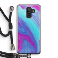 Zweverige regenboog: Samsung Galaxy J8 (2018) Transparant Hoesje met koord