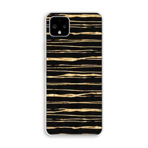 Gouden strepen: Pixel 4 XL Transparant Hoesje