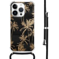 iPhone 14 Pro hoesje met koord - Palmbomen