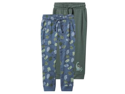 lupilu Set van 2 kinder joggingbroeken (donkergroen/blauw, 86/92)