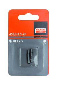 Bahco 2xbits hex 2,5x20 mm 5/32" | 45S/H2.5-2P