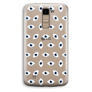 Eyes pattern: LG K10 (2016) Transparant Hoesje