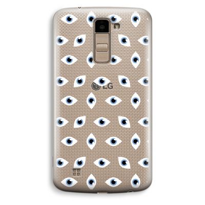 Eyes pattern: LG K10 (2016) Transparant Hoesje