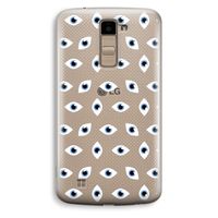 Eyes pattern: LG K10 (2016) Transparant Hoesje