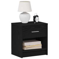 Nachtkastjes 2 st met lade 39x28x41 cm zwart