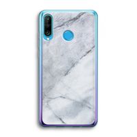 Witte marmer: Huawei P30 Lite Transparant Hoesje