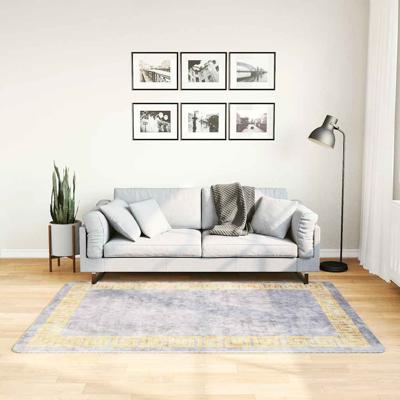 VidaXL Vloerkleed wasbaar anti-slip 120x180 cm grijs