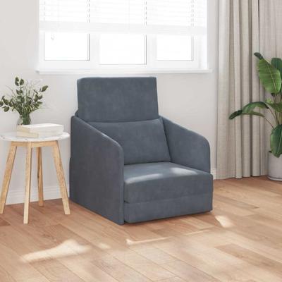 Slaapbank Donkergrijs 65 x 80 x 83 cm Fluweel