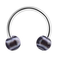 Circular barbell Chirurgisch staal 316L / Acryl Circular Barbells - thumbnail