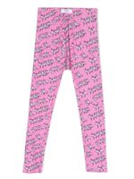 ERL KIDS legging à slogan imprimé - Rose