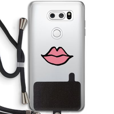Kusje: LG V30 Transparant Hoesje met koord