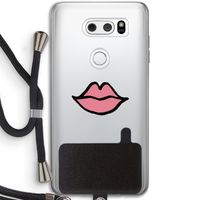 Kusje: LG V30 Transparant Hoesje met koord