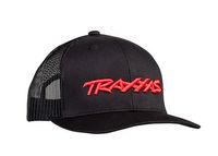Traxxas Logo Hat Curve Bill Zwart/Rood