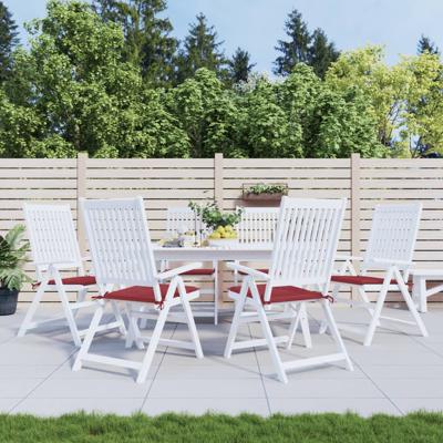 Tuinstoelkussens 6 st 50x50x3 cm oxford stof wijnrood