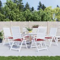 Tuinstoelkussens 6 st 50x50x3 cm oxford stof wijnrood