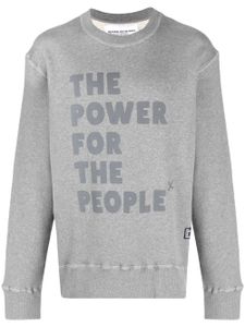 The Power For The People sweat en coton biologique à logo imprimé - Gris