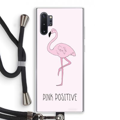 Pink positive: Samsung Galaxy Note 10 Plus Transparant Hoesje met koord