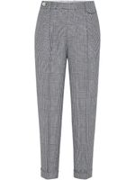 Brunello Cucinelli pantalon à carreaux - Noir