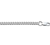 Ketting Gourmetschakel geslepen zilver 3,5 mm 45 cm - thumbnail