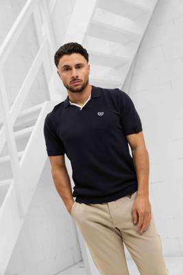 Quotrell Couture Elijah Polo Heren Donkerblauw/Wit - Maat S - Kleur: Donkerblauw | Soccerfanshop