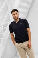 Quotrell Couture Elijah Polo Heren Donkerblauw/Wit - Maat M - Kleur: Donkerblauw | Soccerfanshop