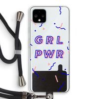 GRL PWR: Pixel 4 XL Transparant Hoesje met koord