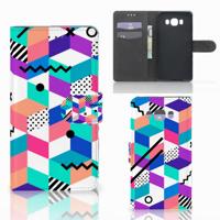 Samsung Galaxy J7 2016 | Book Case | Blokken Kleurrijk
