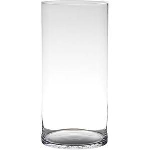 Hakbijl Glass Vaas - cilinder - glas - transparant - D19 x H40 cm