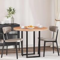 Tafelblad Anders Lichtbruin Ø 90 x 2.5 cm Massief eikenhout