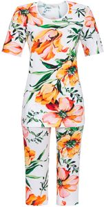 Oranje bloemen pyjama Ringella