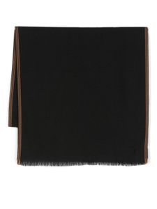 Zegna fringed-edge rectangular scarf - Noir