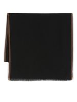 Zegna fringed-edge rectangular scarf - Noir - thumbnail